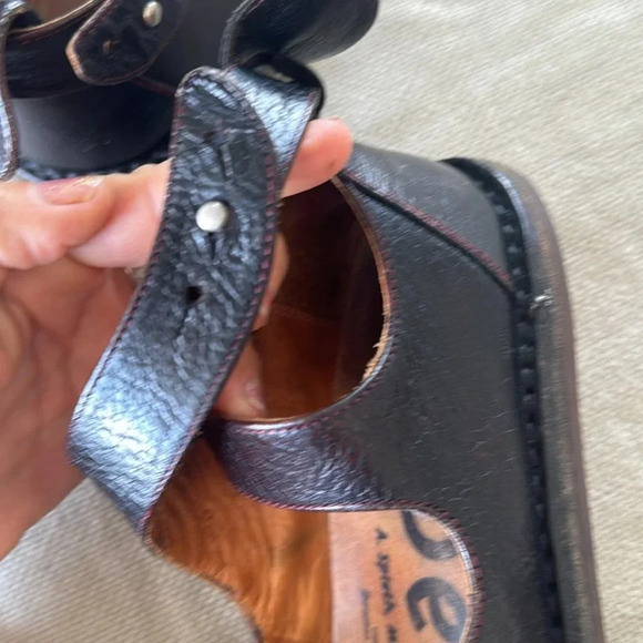 TRIPPEN Vivienne  DARK plum almost black  Leather Wrap Strap Shoe EU 36 us 6-7 - Picture 7 of 16